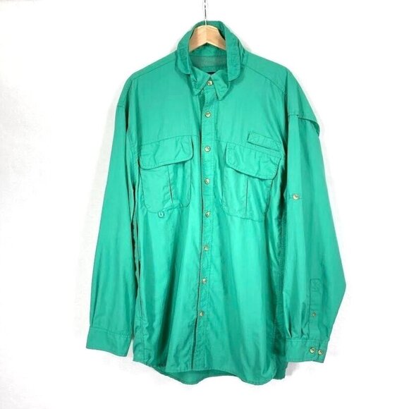Moose Creek Mens Lightweight Roll Tab Sleeve Button Down Shirt Vented XL - Picture 1 of 7
